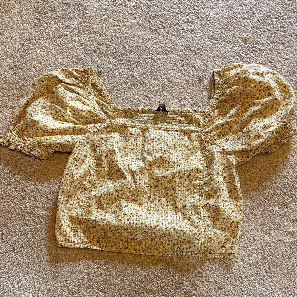 Madewell Yellow Floral Blouse